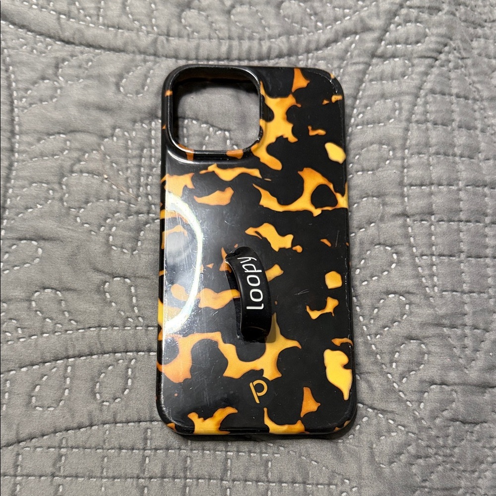 Loopy Case Tortoiseshell Pattern Phone Case  IPhone 13Pro-Max (Righty)